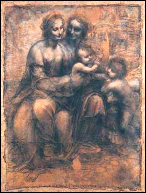 Vergine con Bambino, Sant'Anna e San Giovannino, Leonardo Da Vinci